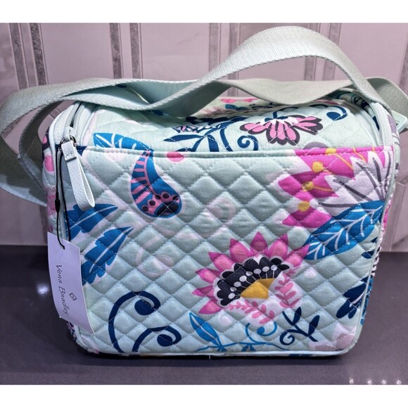 Vera Bradley Iconic Stay Cooler Lunch - Mint Flowers NWT School Box Bag Dinner - Picture 4 of 9